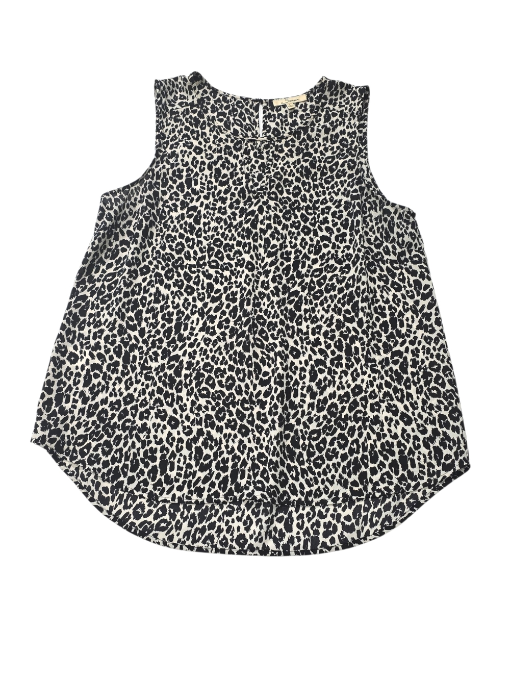 Serein Leopard Print Sleeveless Blouse Top Shirt Size Large (L) E61